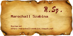 Marschall Szabina névjegykártya